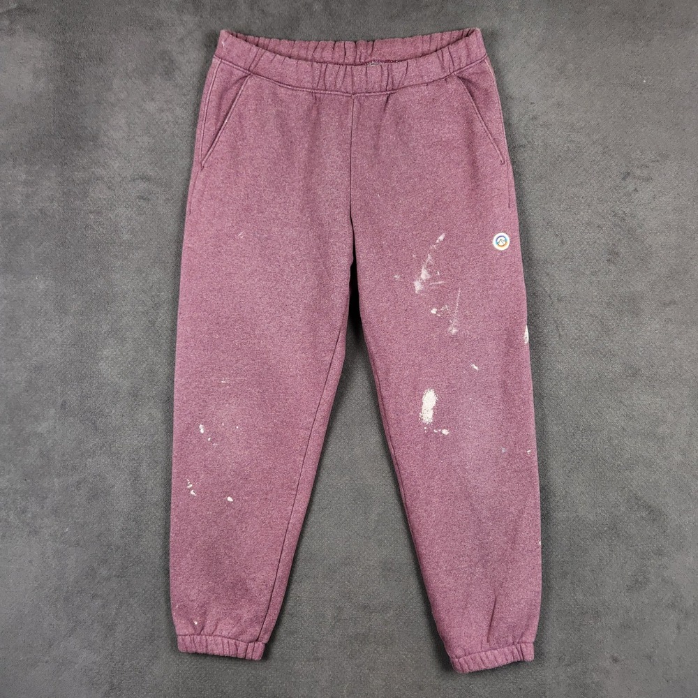 Patagonia Uprisal Sweatpants Womens Medium Muave Fitz Roy Icon 26067 Paint FLAWS